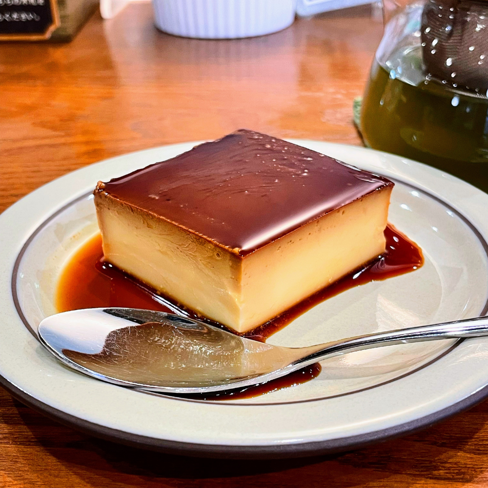 東伏見「喫茶、（きっさ・てん）」のプリン１